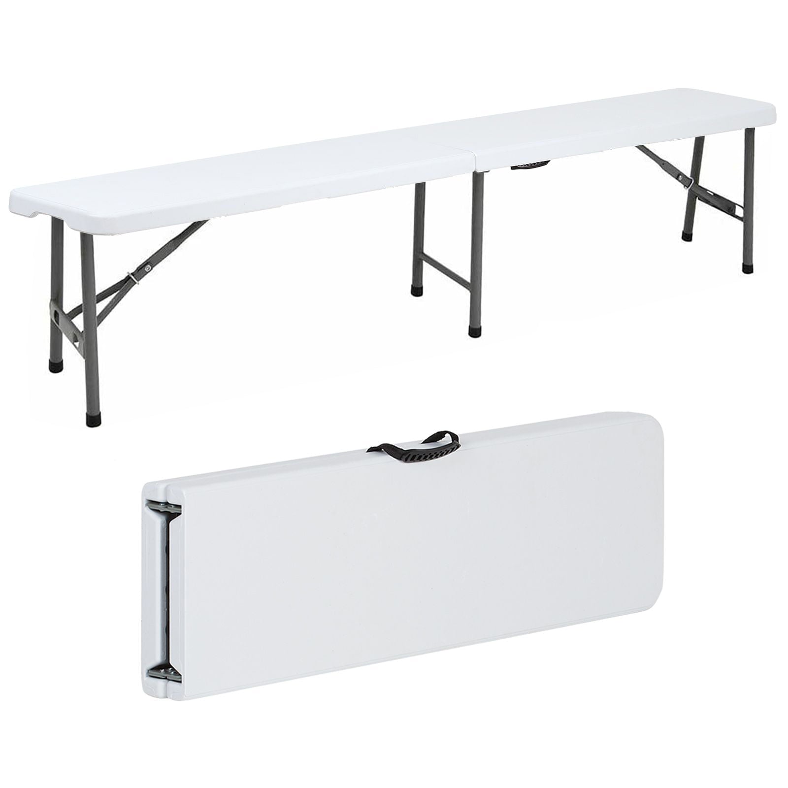 6 ft Plastic Folding Bench Portable Indoor Outdoor Bench
